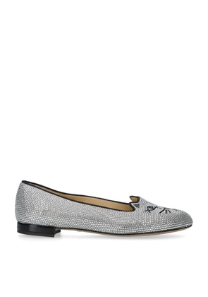 Charlotte Olympia Embellished Kitty Ballet Flats