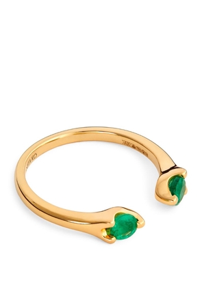 Anita Ko Yellow Gold And Emerald Orbit Ring (Size 7)