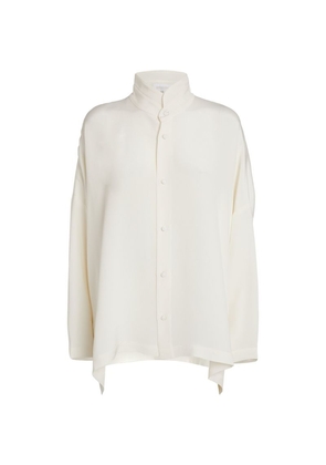 Eskandar Silk Stand-Collar Shirt