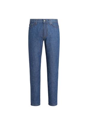 Zegna Cotton-Linen 5-Pocket Jeans