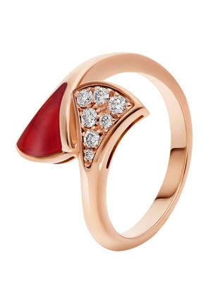Bvlgari Rose Gold, Diamond And Carnelian Divas' Dream Ring