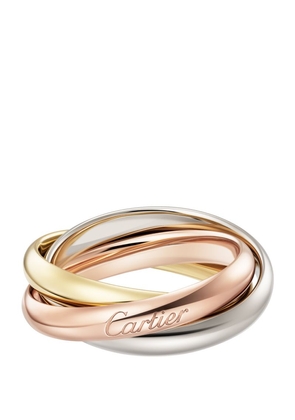Cartier Medium White, Yellow And Rose Gold Trinity Ring