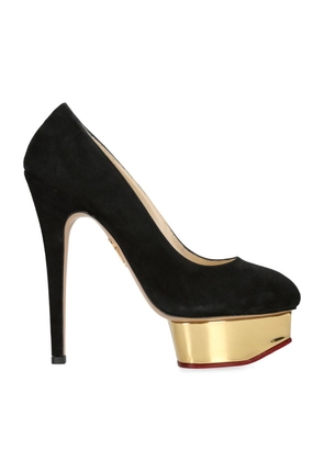 Charlotte Olympia Suede Dolly Pumps 145