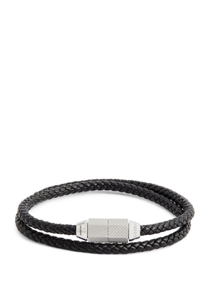 Tateossian Leather Macramé Bracelet