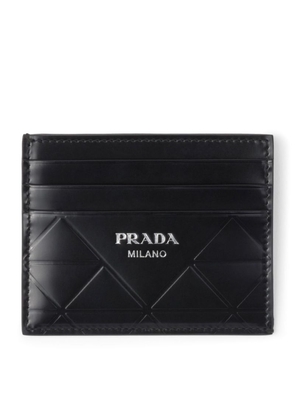 Prada Leather Triangle Card Holder