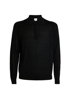 Paul Smith Merino Long-Sleeve Polo Shirt