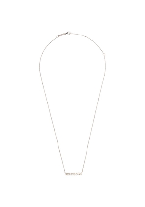 Suzanne Kalan White Gold And Diamond Classic Bar Necklace