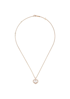 Chopard Rose Gold And Diamond Happy Diamonds Icons Pendant Necklace