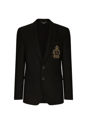 Dolce & Gabbana Wool-Cashmere Dg Patch Jacket