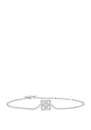 De Beers Jewellers White Gold And Diamond Enchanted Lotus One-Motif Bracelet