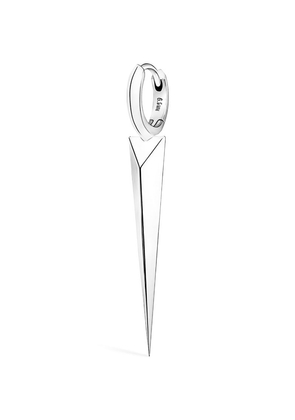 Maria Tash White Gold Faceted Grand Spike Hoop Earring (6.5Mm)