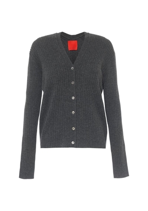 Cashmere In Love Ribbed Cropped Inez Cardigan