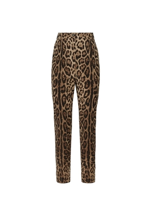Dolce & Gabbana Leopard Print Tailored Trousers