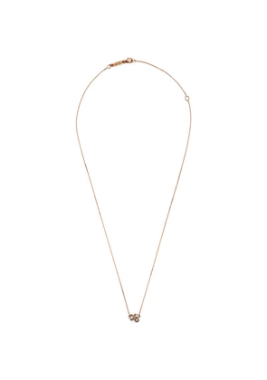 Suzanne Kalan Rose Gold And Diamond Classic Inlay Pendant Necklace