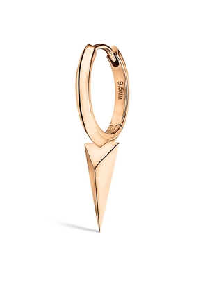 Maria Tash Rose Gold Faceted Single Long Spike Hoop Earring (9.5Mm)