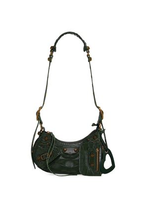 Balenciaga XS Croc-Embossed Leather Le Cagole Shoulder Bag