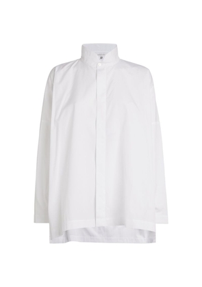 Eskandar Cotton Stand-Collar Shirt
