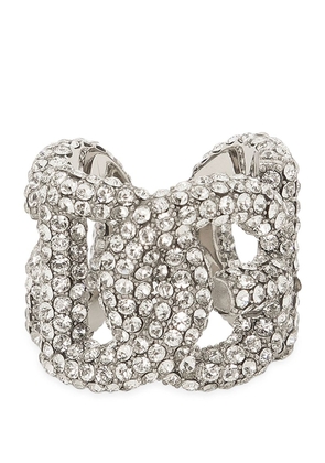 Dolce & Gabbana Embellished Dg Millennials Logo Ring