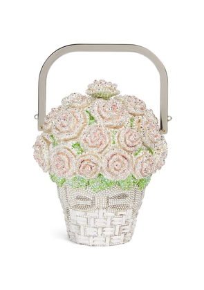 Judith Leiber Basket of Roses Top-Handle Bag