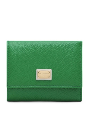 Dolce & Gabbana Leather Dauphine Flap Wallet