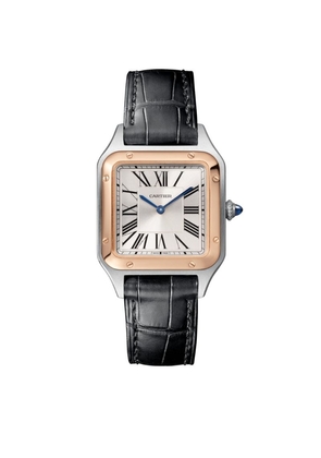 Cartier Steel And Rose Gold Santos-Dumont Watch 27.5Mm