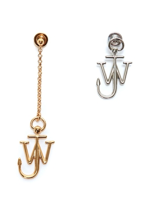 Jw Anderson Gold, Platinum And Ruthenium Plate Anchor Earrings