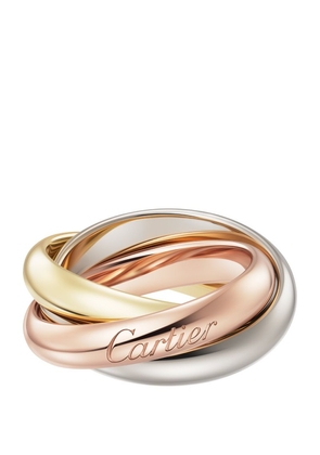 Cartier Large White, Rose And Yellow Gold Trinity Ring