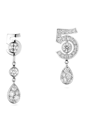 Chanel White Gold And Diamond N ̊5 Transformable Earrings