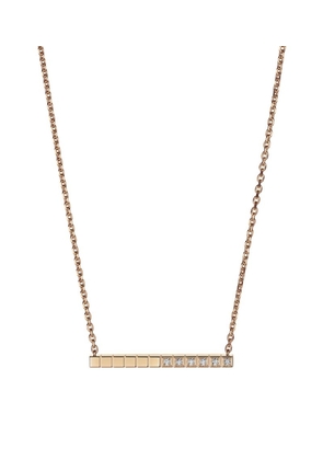 Chopard Rose Gold And Diamond Ice Cube Necklace