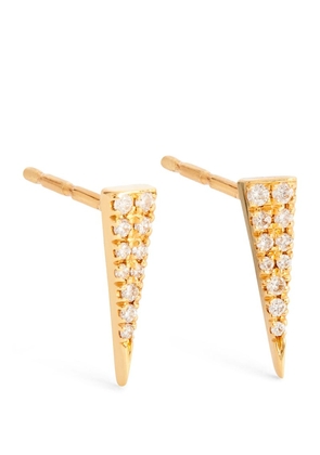Eva Fehren Yellow Gold And Pavé Diamond Fringe Stud Earrings