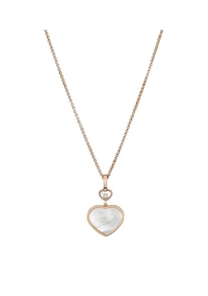 Chopard Rose Gold And Diamond Happy Hearts Pendant