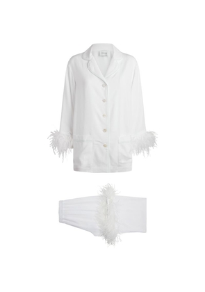 Sleeper Double Feather-Trimmed Party Pyjama Set
