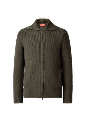 Isaia Wool Zip-Up Sweater