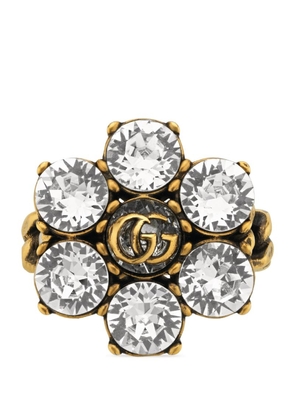 Gucci Crystal Double G Ring