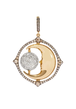 Annoushka Mixed Gold And Diamond Mythology Spinning Moon Charm