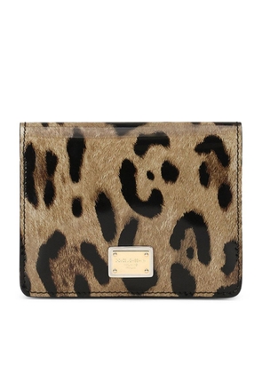 Dolce & Gabbana Kim Dolce & Gabbana Leather Leopard Print Wallet