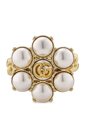Gucci Double G Ring With Pearls
