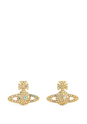Vivienne Westwood Crystal-Embellished Grace Bas Relief Orb Stud Earrings