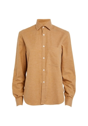 With Nothing Underneath Cotton-Cashmere The Classic Shirt