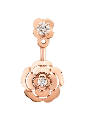 Chanel Rose Gold And Diamond Camélia Single Earring