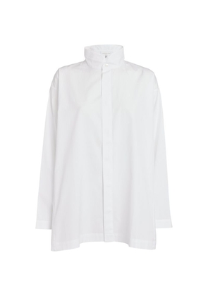Eskandar Cotton Stand-Collar Shirt