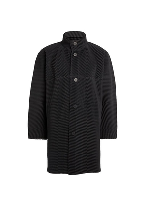 Homme Plissé Issey Miyake Pleated High-Neck Coat