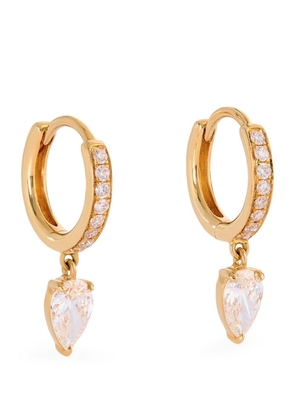 Eva Fehren Yellow Gold And Diamond Boa Hoop Earrings
