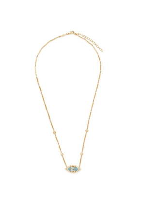 Jacquie Aiche Yellow Gold, Diamond And Aquamarine Centre Eye Necklace