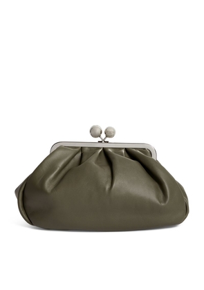 Weekend Max Mara Large Leather Pasticcino Clutch Bag