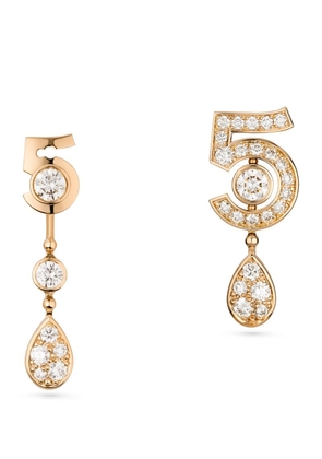 Chanel Beige Gold And Diamond N ̊5 Transformable Earrings