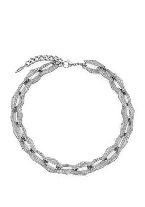 Jimmy Choo Embellished Diamond Chain Necklace