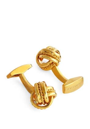 Tateossian Gold-Plated Silver Knot Cufflinks