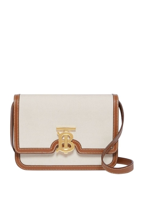 Burberry Small Canvas and Leather TB Cross-Body Bag