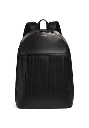 Paul Smith Leather Pleated Backpack